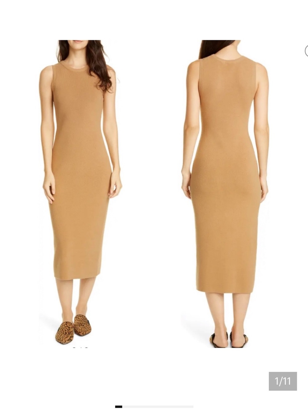 Jenni Kayne cashmere blend Sleeveless Knit Sweater Midi Dress  Size Medium
